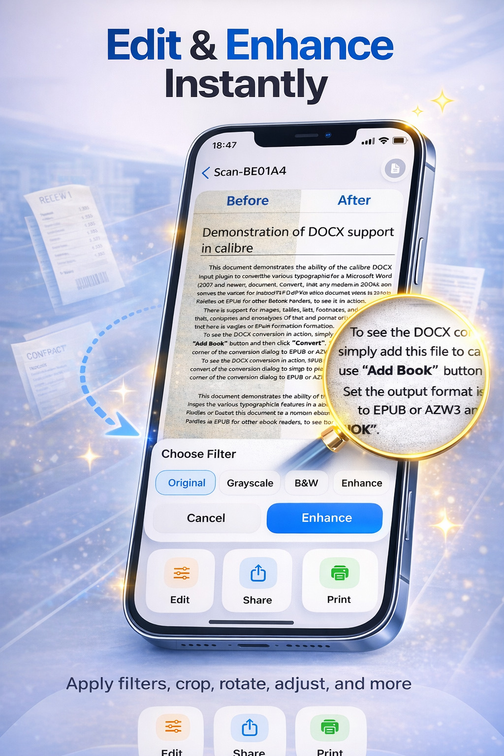 Edit and enhance documents
